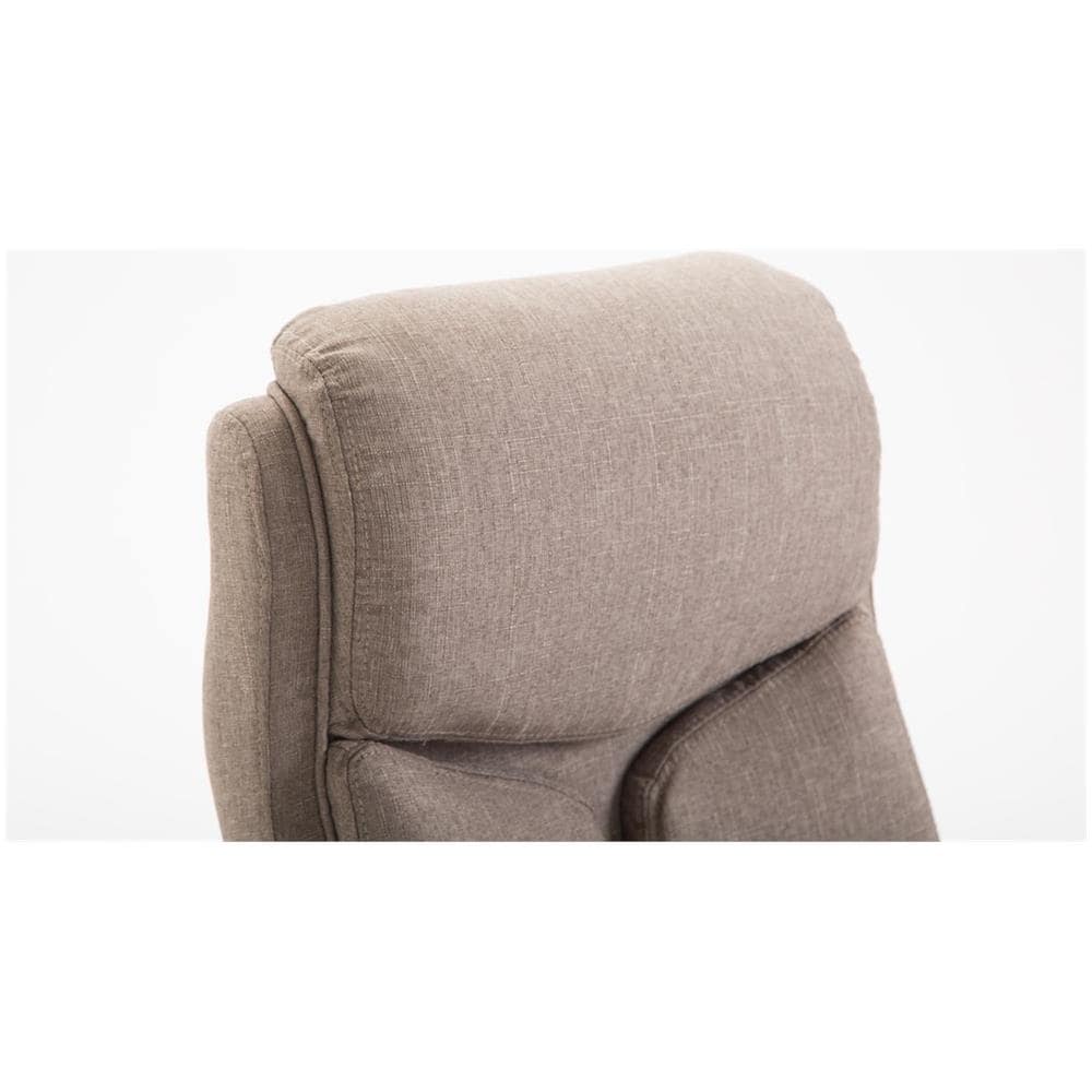 Sedia Ufficio Vaud XL in Tessuto - Poltrona Ergonomica Girevole con Alto Schienale e Braccioli I Poltrona Studio Presidenziale con Portata Max 140 kg I Sedia Pc Regolabile con 5 Ruote Tortora - Foto 5