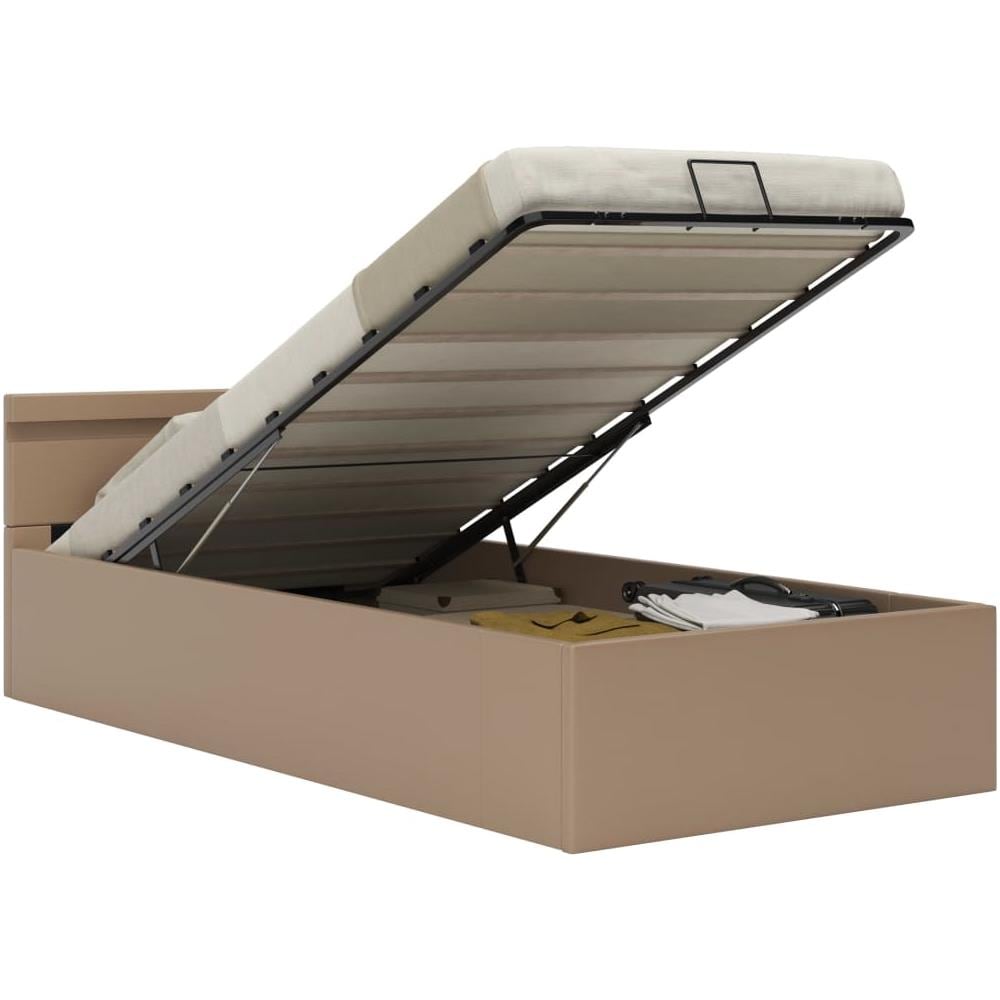 Giroletto Idraulico con LED Cappuccino Similpelle 90x200 cm - Foto 2