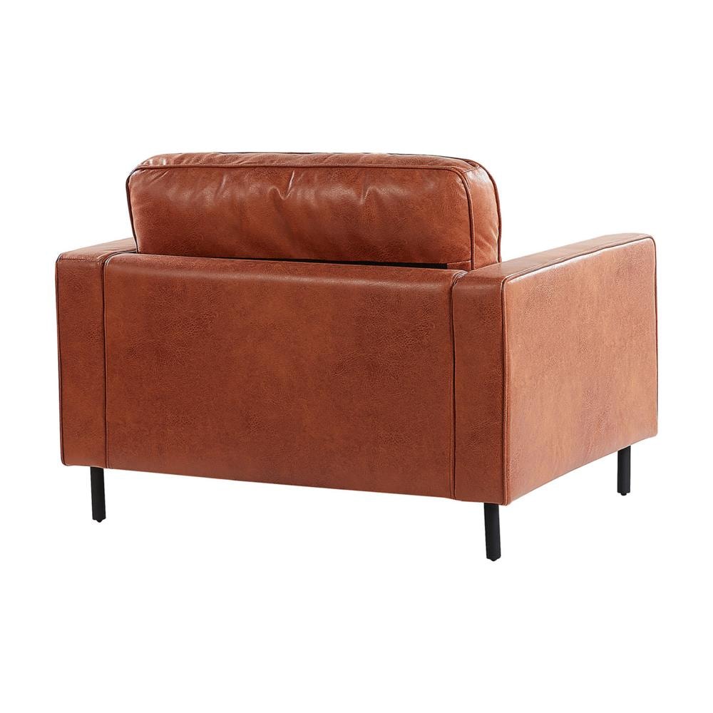 Poltrona In Similpelle Marrone Dorato Savalen - Foto 2