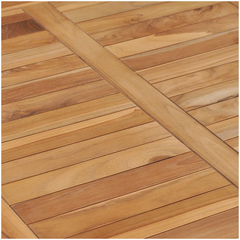 Tavolo Da Pranzo Per Giardino 80x80x80 Cm In Massello Di Teak - Foto 2