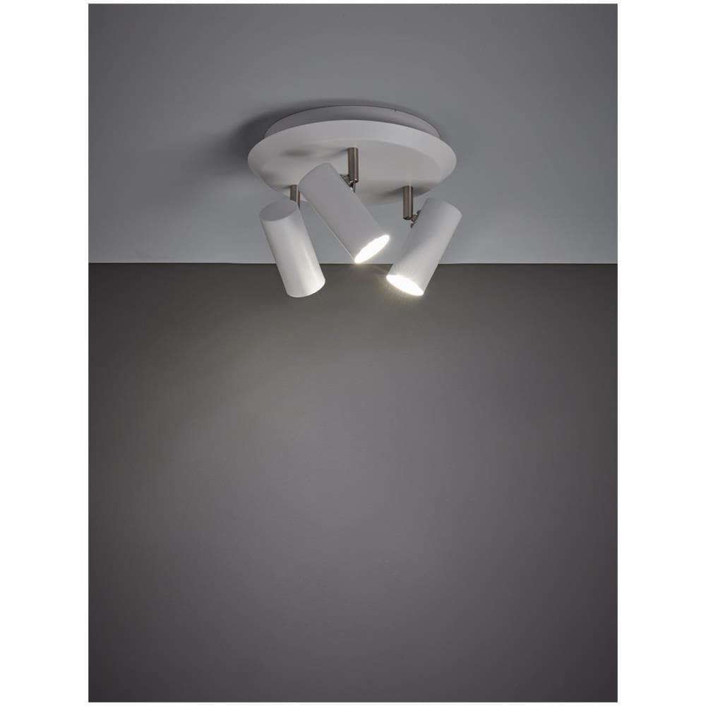 Faretto Da Soffitto A 3 Luci Per Interni Lampada A Grappolo Bianco, Gu10 - Foto 2