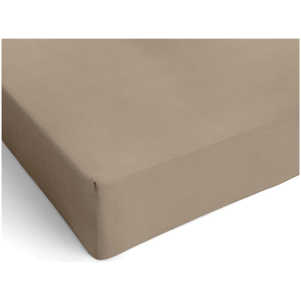 Lenzuolo Sotto Con Angoli In Microfibra - Matrimoniale Maxi 180 X 200 X 25 Cm - Sabbia - Foto 1