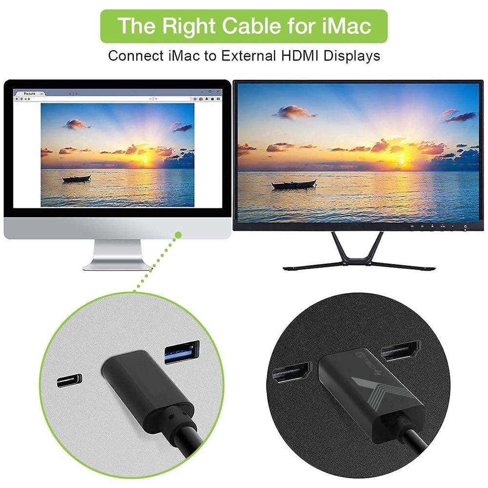 Cavo Adattatore Usb-c Maschio A Hdmi 2.0 4k Maschio 5m Nero - Foto 2