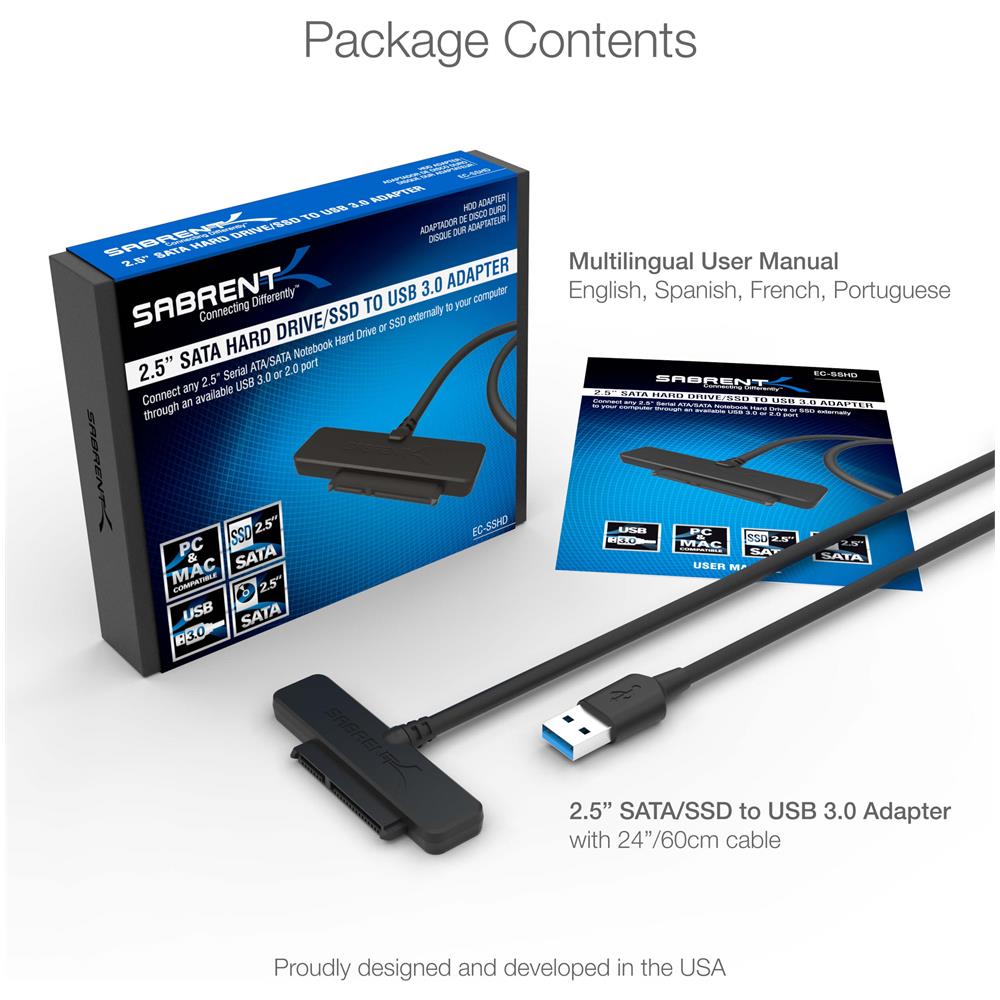 EC-SSHD cavo di interfaccia e adattatore SATA USB A Nero - Foto 6