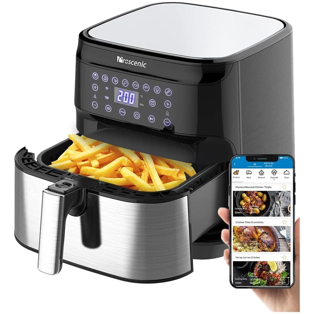 Friggitrice ad Aria 6924843202466 Capacità 5.5 Litri 1700 Watt Colore Nero - Foto 1