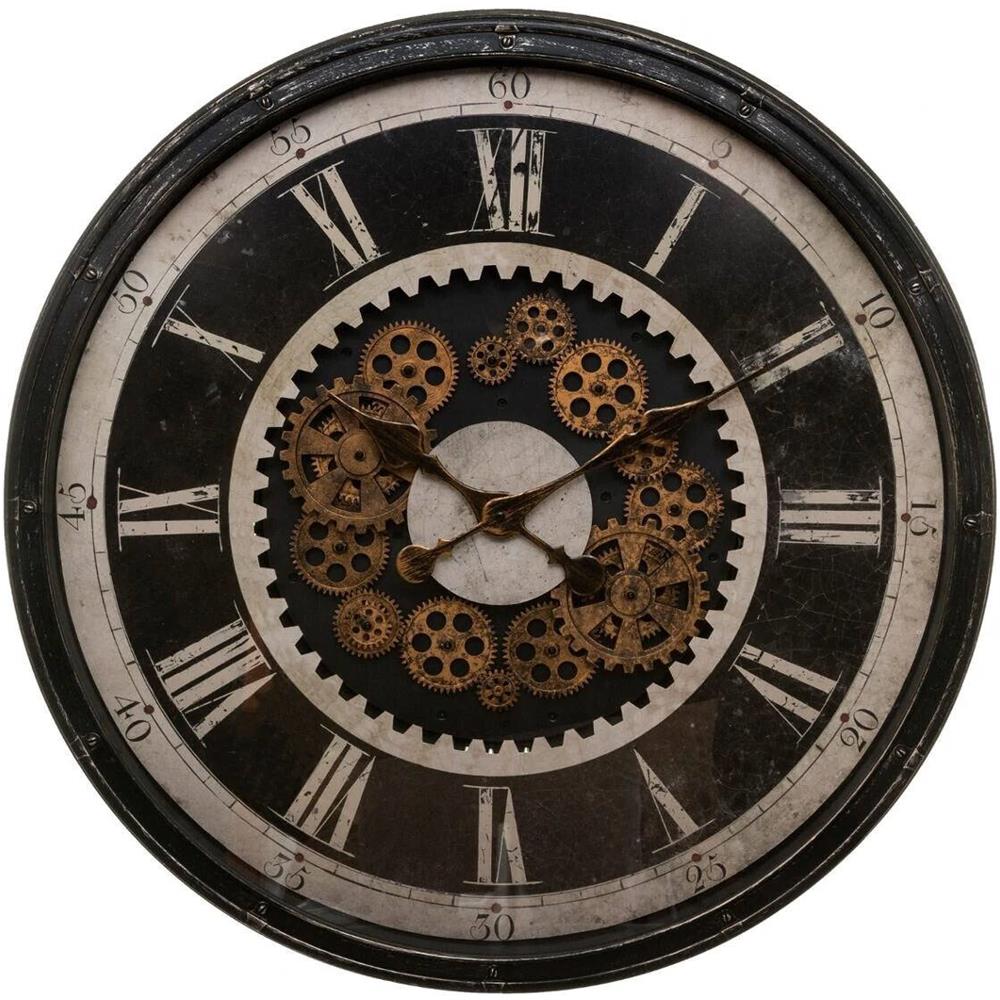 Grande Orologio Da Parete Charley, Ø 76 Cm, Con Meccanismo Decorativo - Foto 1