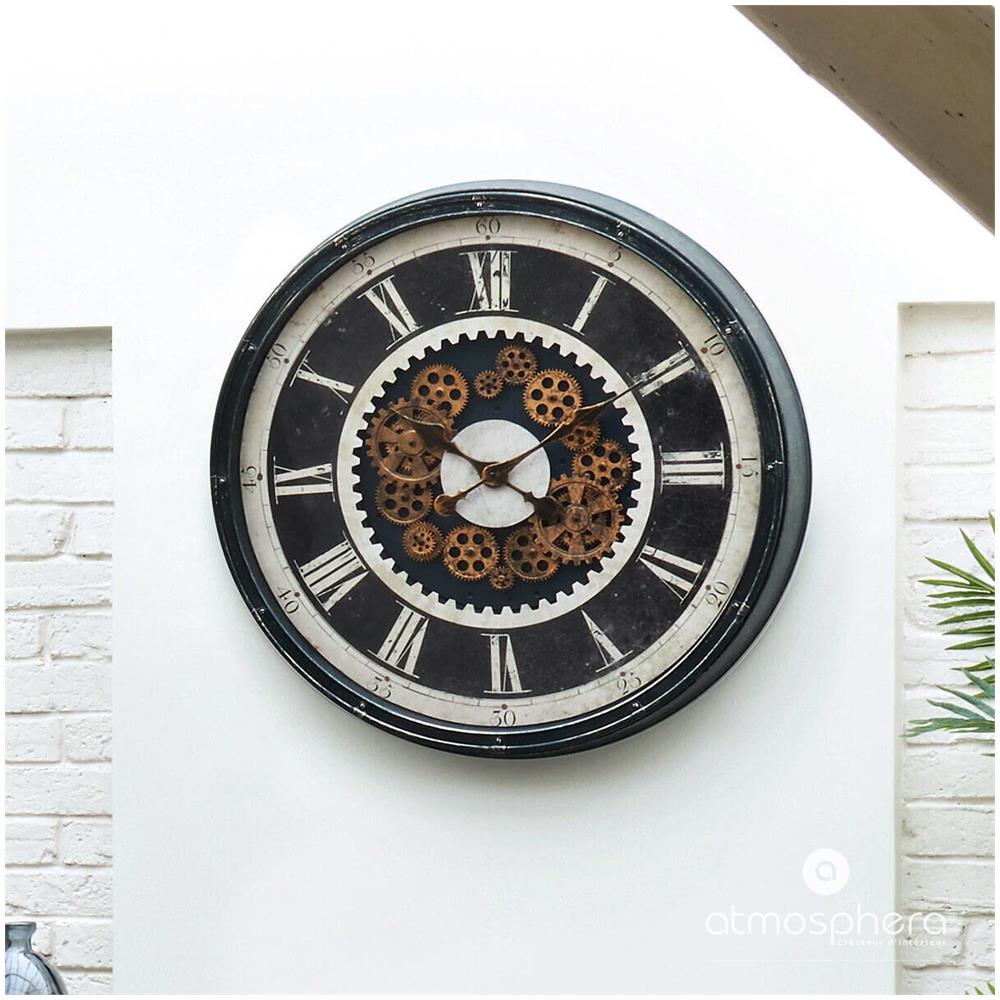 Grande Orologio Da Parete Charley, Ø 76 Cm, Con Meccanismo Decorativo - Foto 2