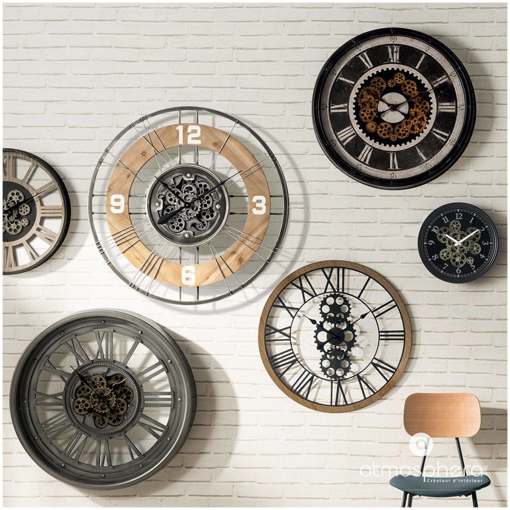 Grande Orologio Da Parete Charley, Ø 76 Cm, Con Meccanismo Decorativo - Foto 5