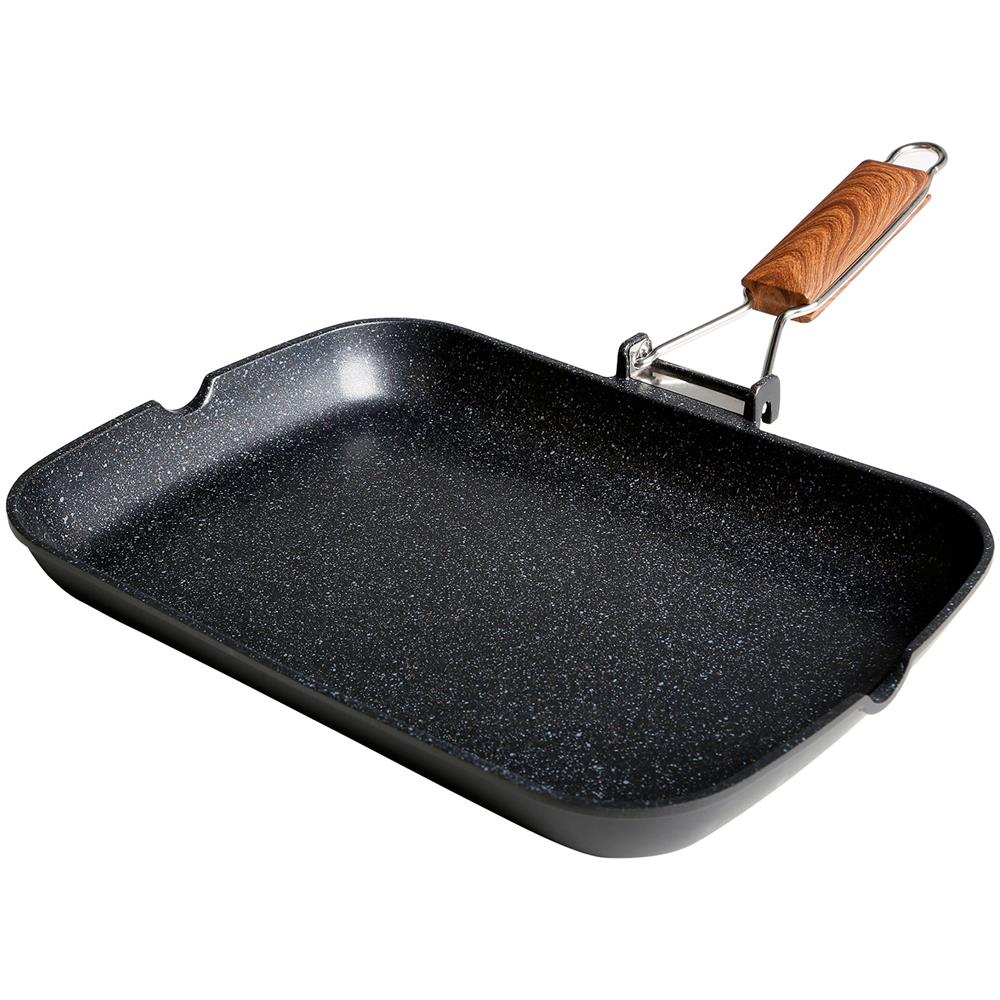 Bistecchiera con Dimensioni 34x24 cm Antiaderente Senza PFOA Colore Nero - Foto 1