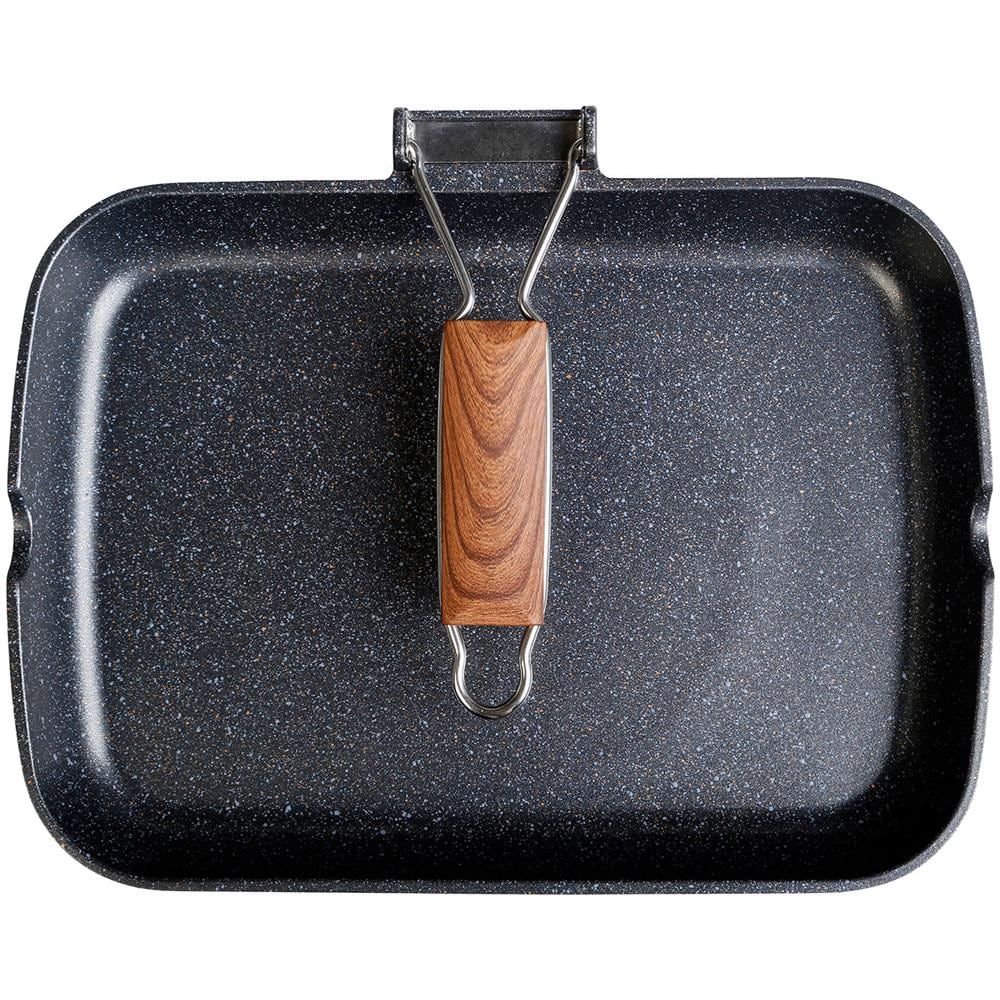 Bistecchiera con Dimensioni 34x24 cm Antiaderente Senza PFOA Colore Nero - Foto 2