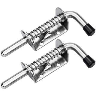 100 X Cigno Collo Alluminio Spazzolato Bagno Porta Bullone Chiusura 7.6cm 75mm