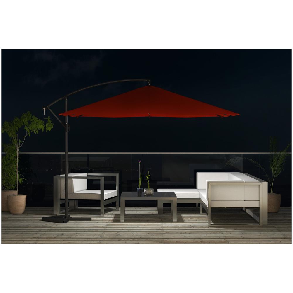 Solenzara Ombrellone Decentrato Con Led Terracotta 3 X 3 M - Foto 2