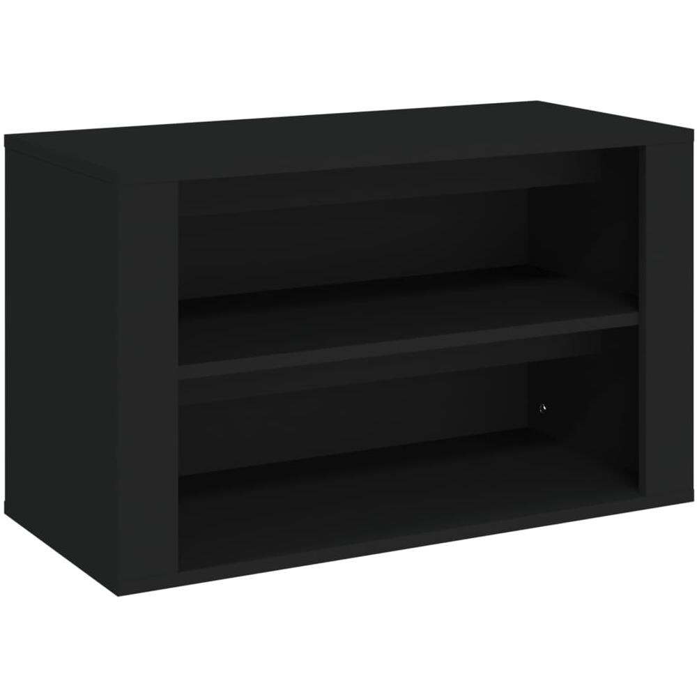 Scarpiera Nera 75x35x45 Cm In Legno Multistrato - Foto 2