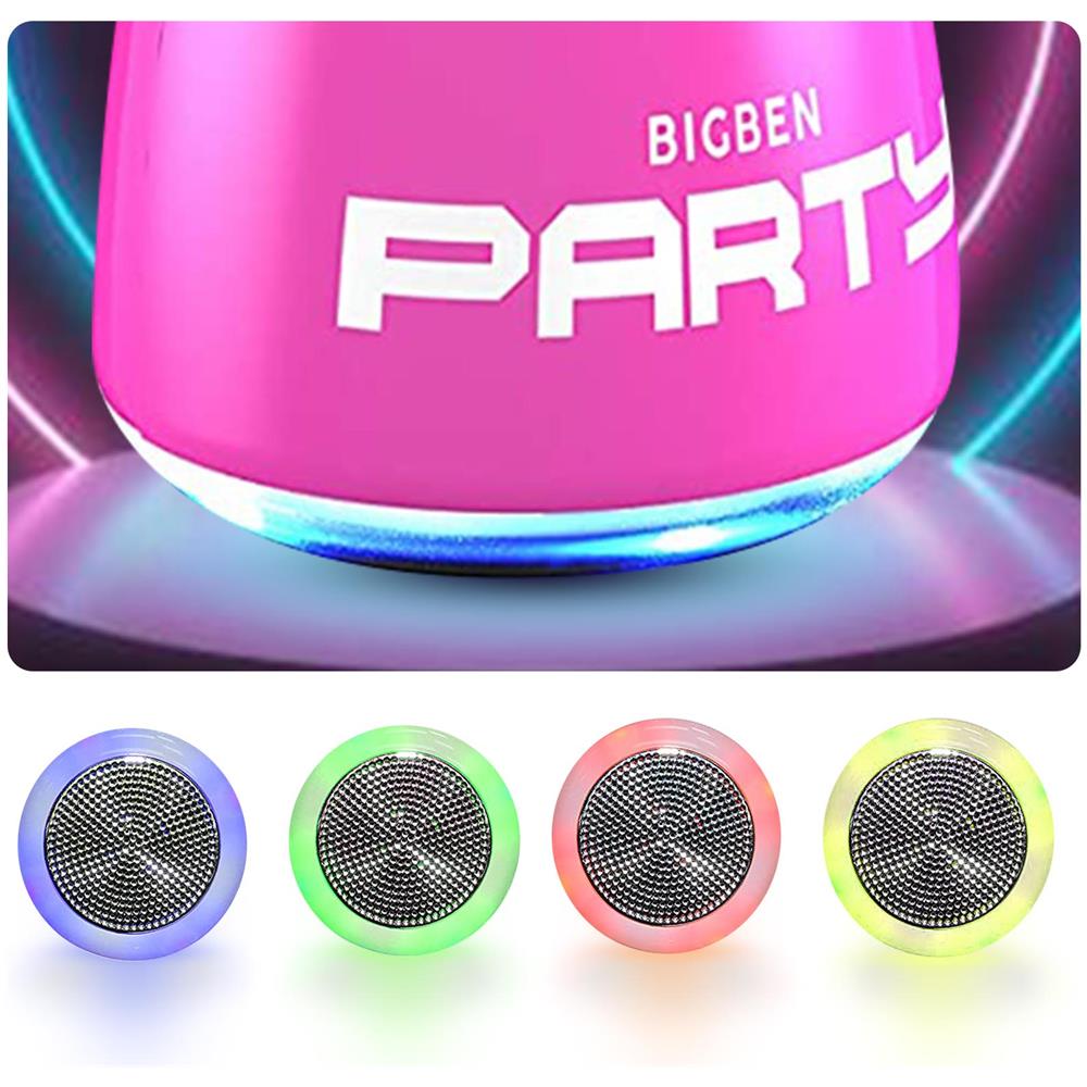 Microfono Karaoke Wireless Bluetooth Con Led E Altoparlante 9w Rosa - Foto 2