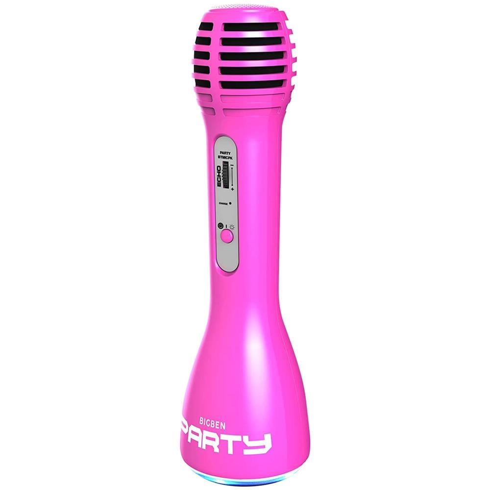 Microfono Karaoke Wireless Bluetooth Con Led E Altoparlante 9w Rosa - Foto 1