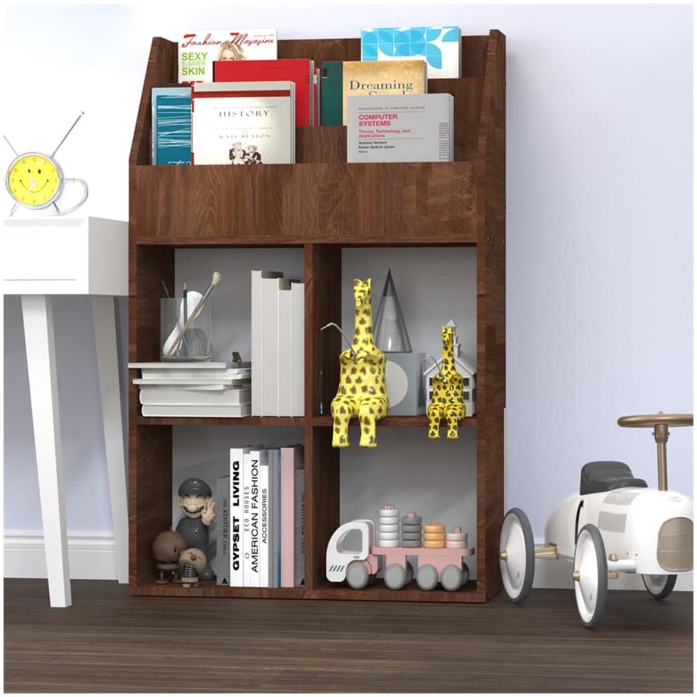 Portariviste Per Bambini Rovere Marrone 71x30x114cm Legno - Foto 1