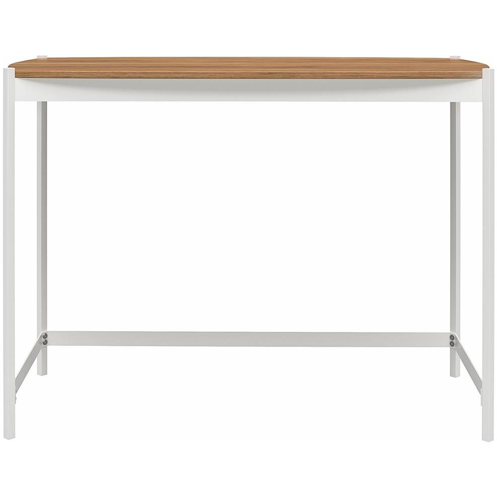Tallulah Scrittoio In Truciolare Laminato Noce E Struttura In Metallo Bianco - Foto 2