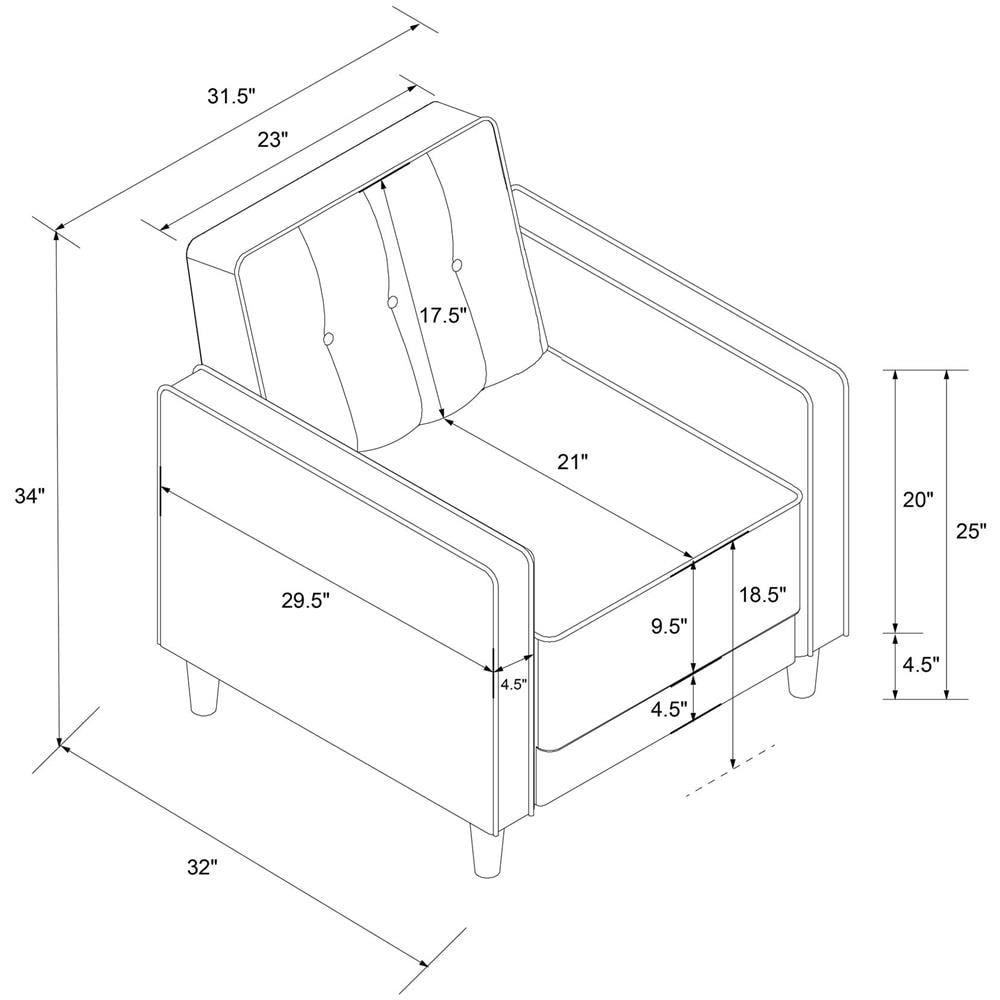 Pin Tufted Sedia Accento In Velluto Grigio - Foto 11