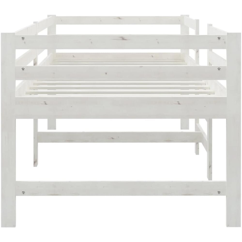 Giroletto Bianco 90x200 Cm In Legno Massello Di Pino - Foto 5