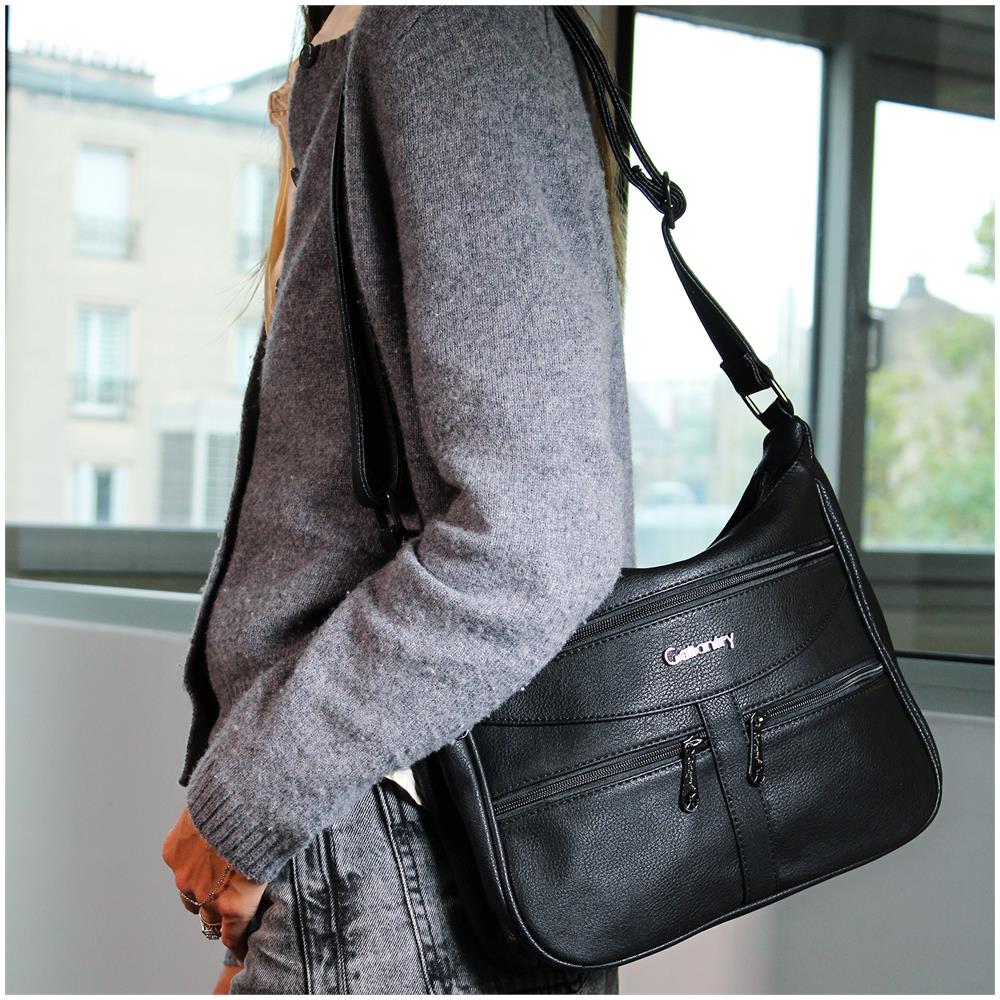 Borsa A Spalla Con Tracolla Casual - Paris - Nera - Foto 5