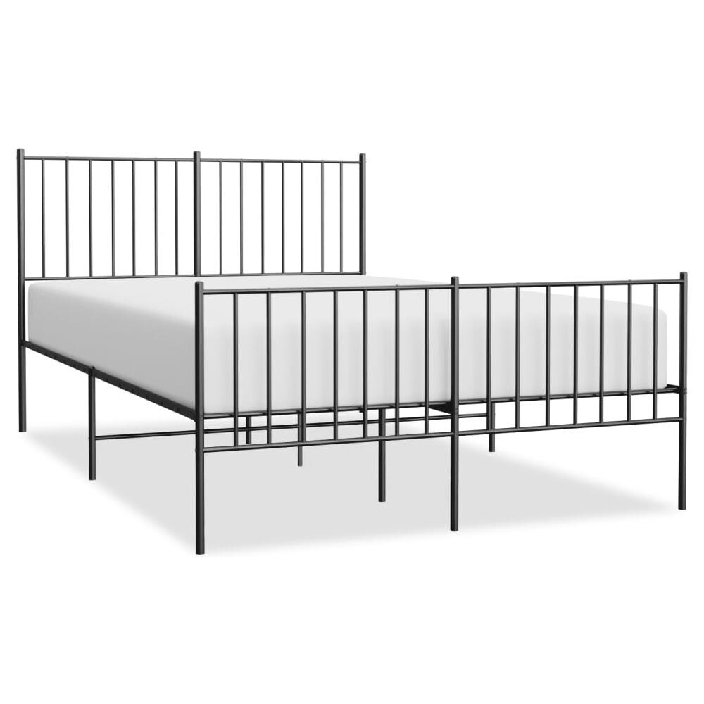 Giroletto Con Testiera E Pediera Metallo Nero 120x190 Cm - Foto 2