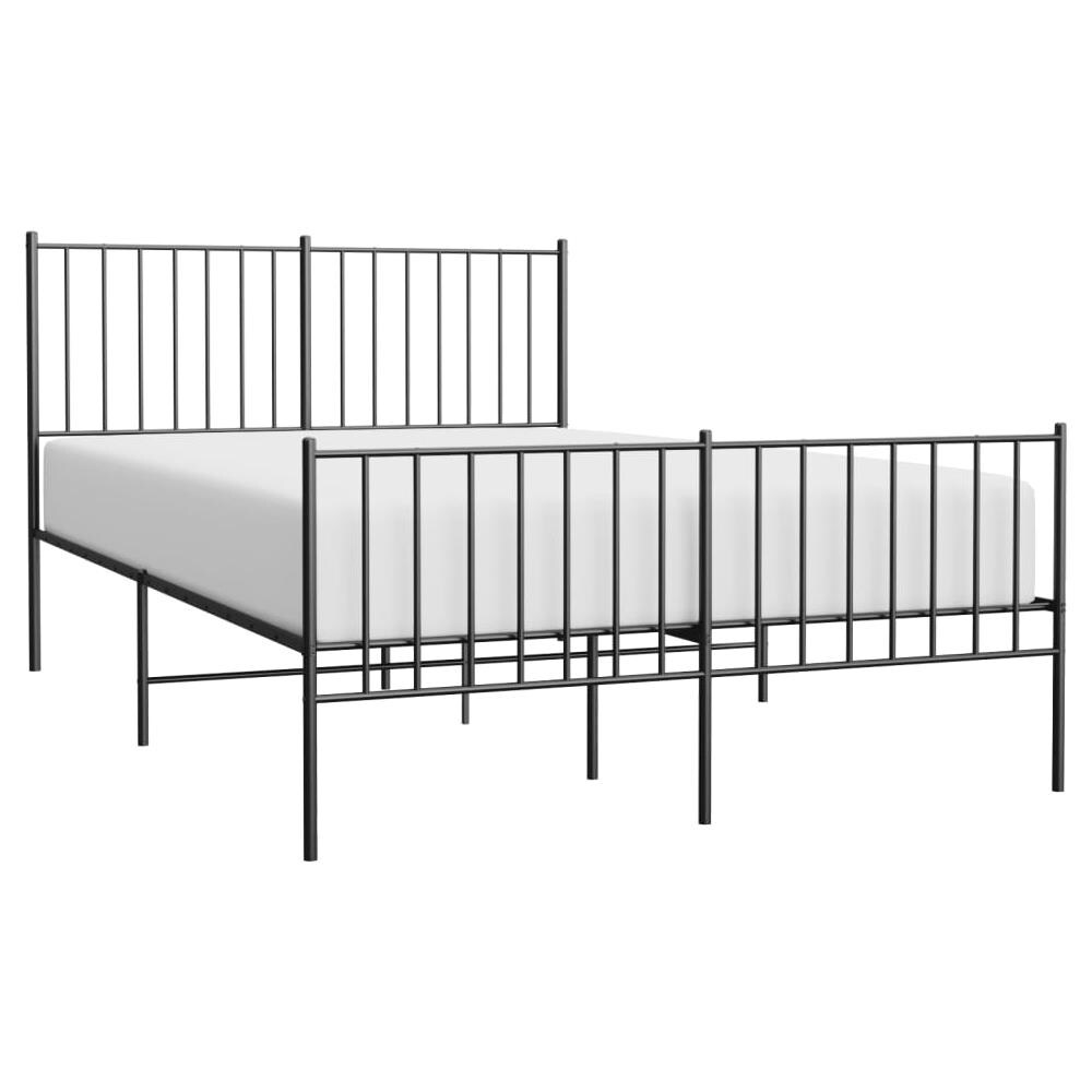 Giroletto Con Testiera E Pediera Metallo Nero 120x190 Cm - Foto 3