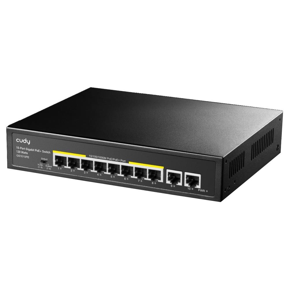 Switch di rete GS1010PE Gigabit Ethernet (10/100/1000) Power over Ethernet (PoE) Nero - Foto 1