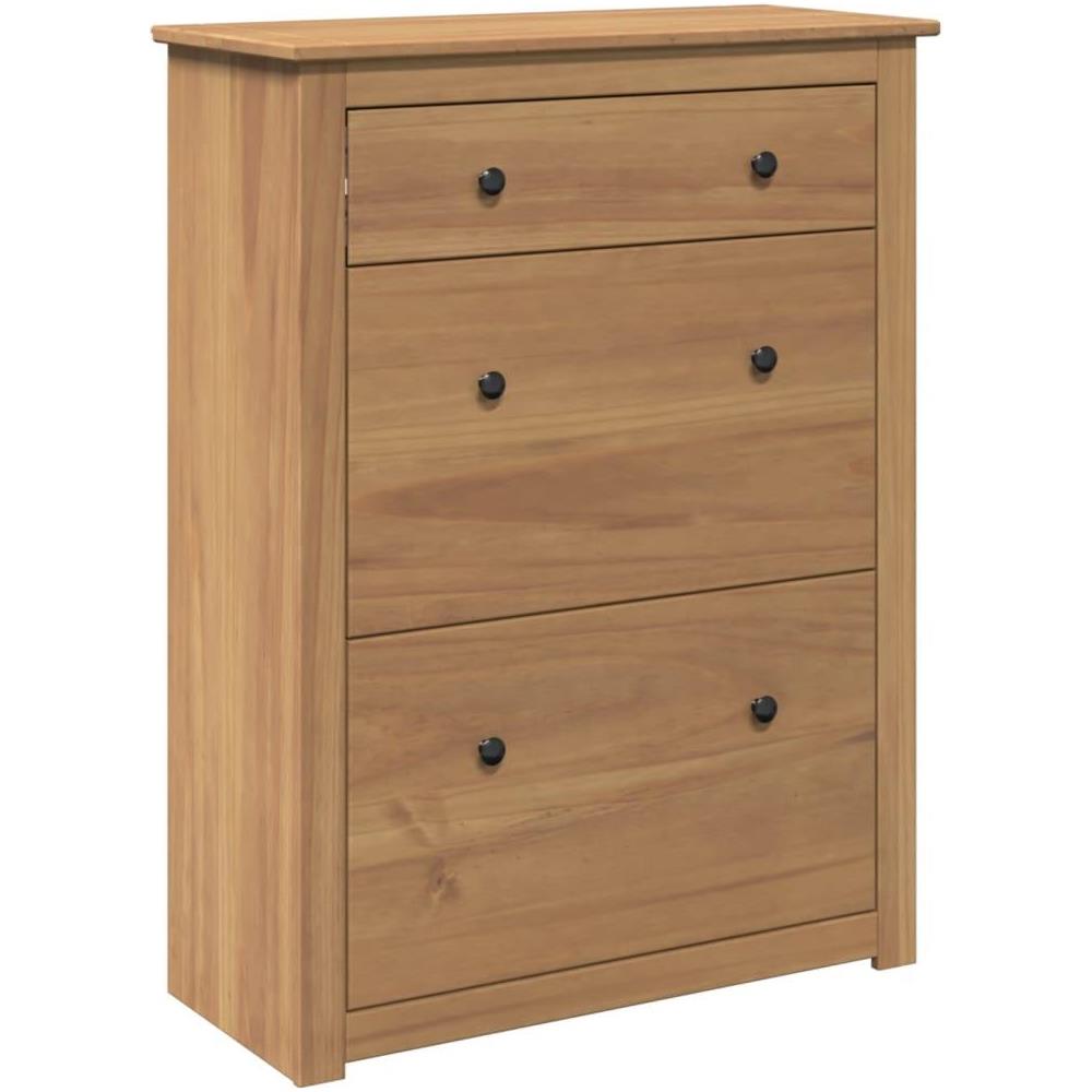 Scarpiera Panama 80x35x105 cm Legno Massello di Pino - Foto 1