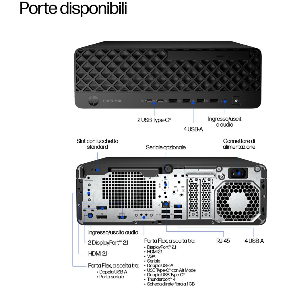 E07L7AT PC /stazione di lavoro Intel Core Ultra 7 265 32 GB DDR5-SDRAM 1 TB SSD Windows 11 Pro SFF AI PC - Foto 2