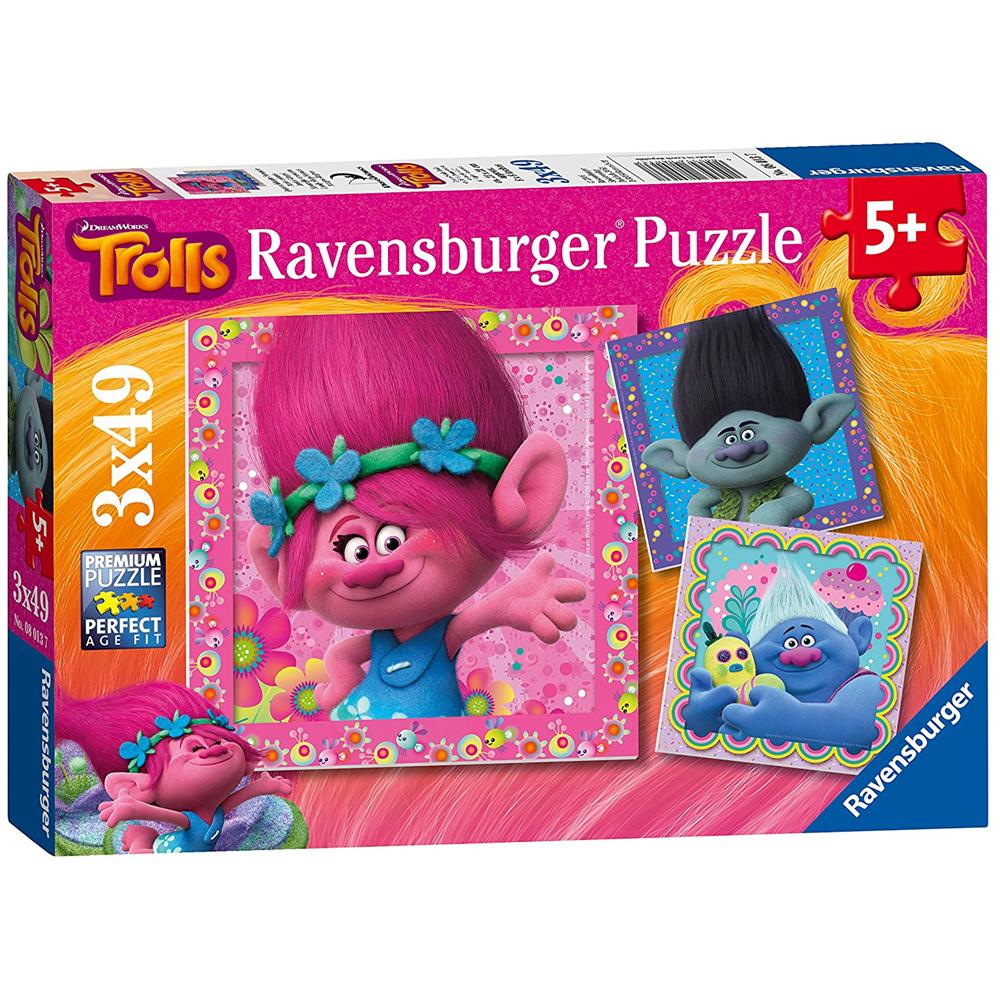 Puzzle Trolls 3 x 49 pz 17 x 17 cm 08013 - Foto 1