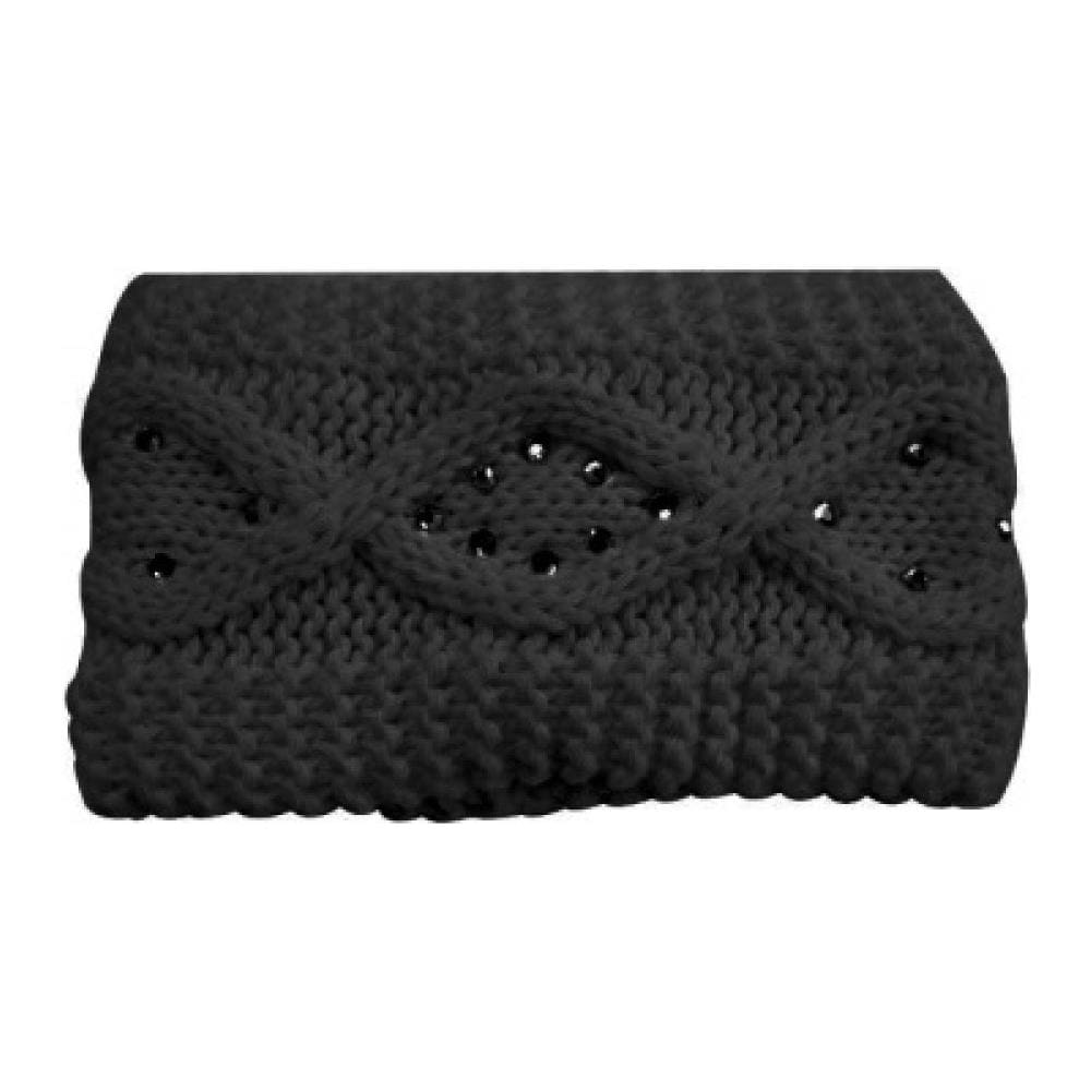 Fascia Donna Lana Treccia Nero Taglia Unica - Foto 1