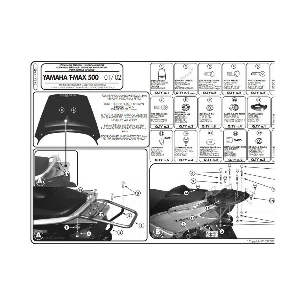 Attacco Portapacchi Posteriore Specifico Per Bauletto Monokey Posteriore - Foto 2