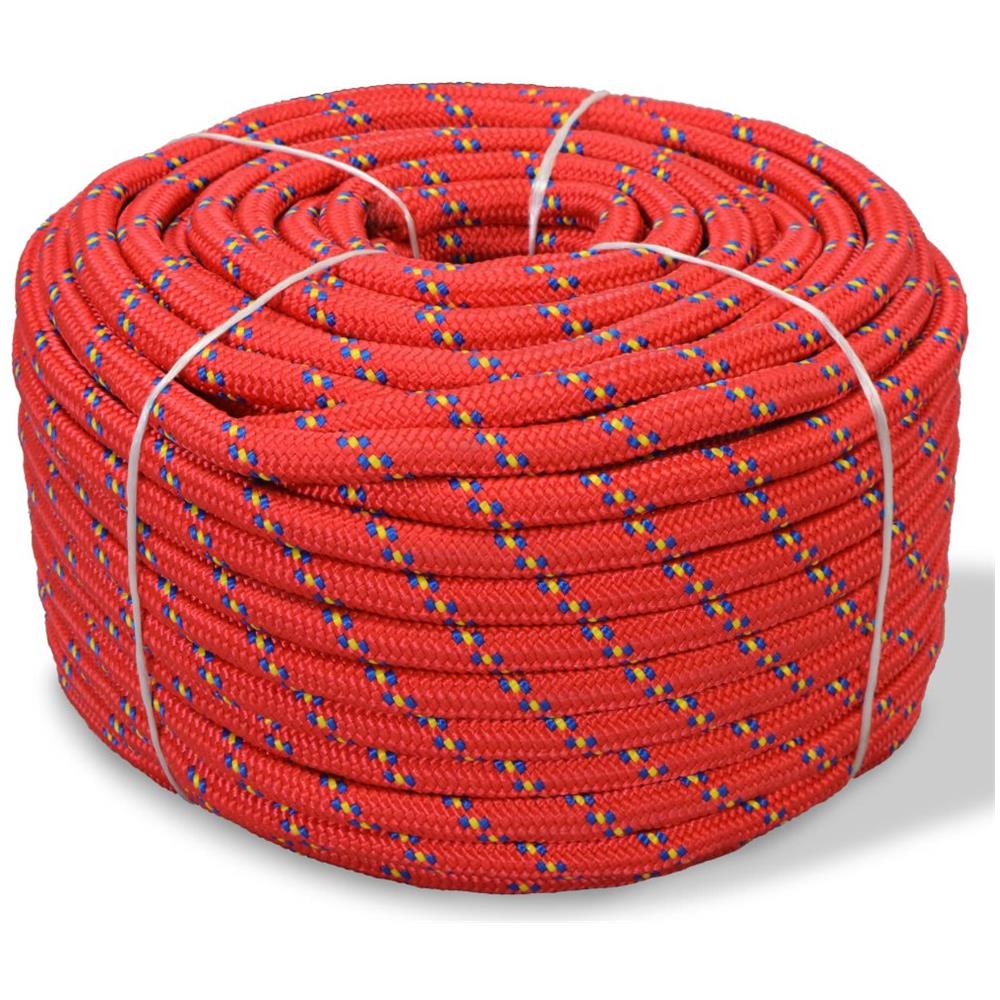 Corda Marina in Polipropilene 12 mm 50 m Rossa - Foto 1