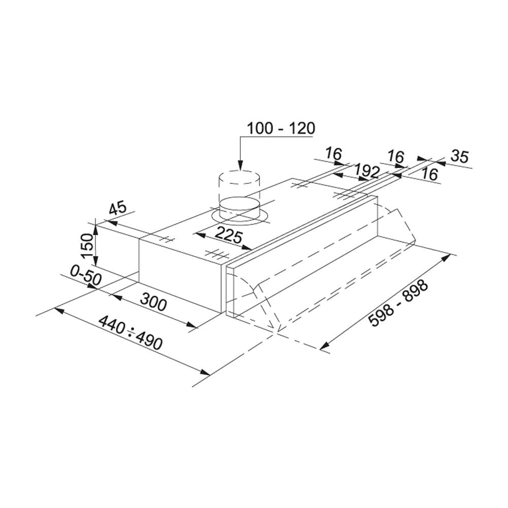 Cappa Step Lux Estraibile FSI6322GR da 60 cm Aspirante Colore Inox Satinato - Foto 3