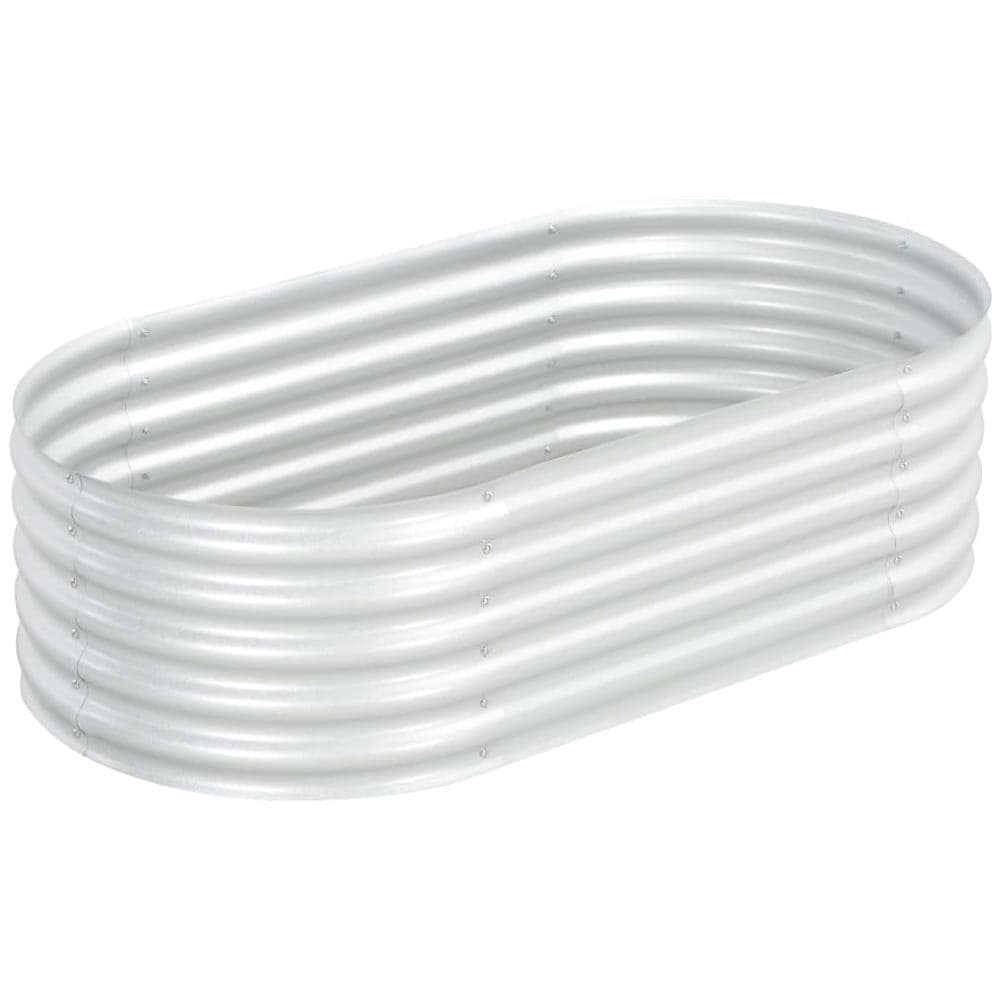 Fioriera Per Giardino 160x80x44 Cm In Acciaio Zincato Argento - Foto 1