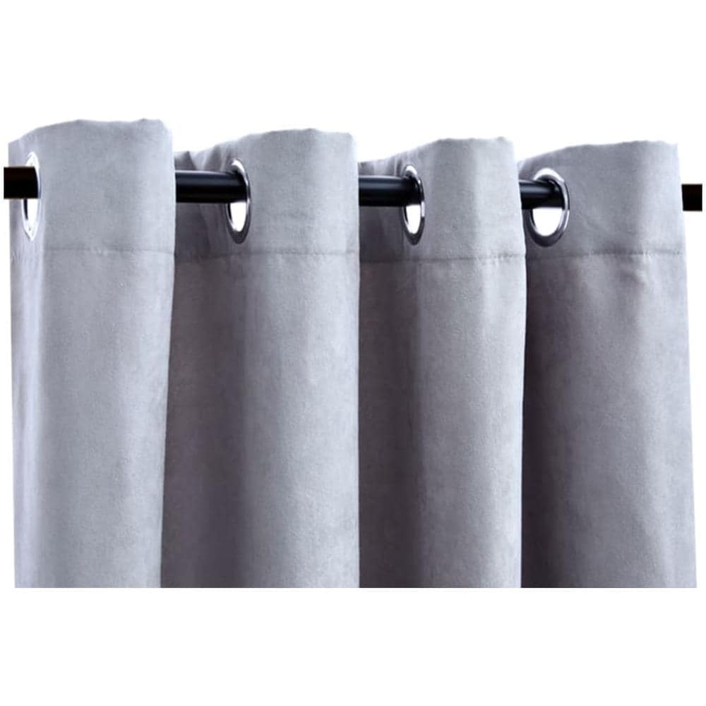 Tende Oscuranti Con Anelli In Metallo 2 Pz Grigie 140x225 Cm - Foto 4