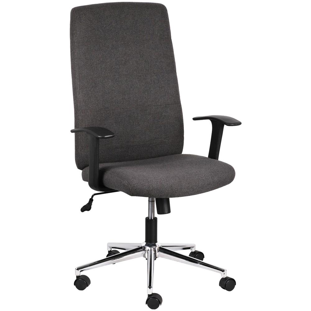 Poltrona Direzionale Ufficio Scrivania Tessuto Grigio Oscillante - Foto 1