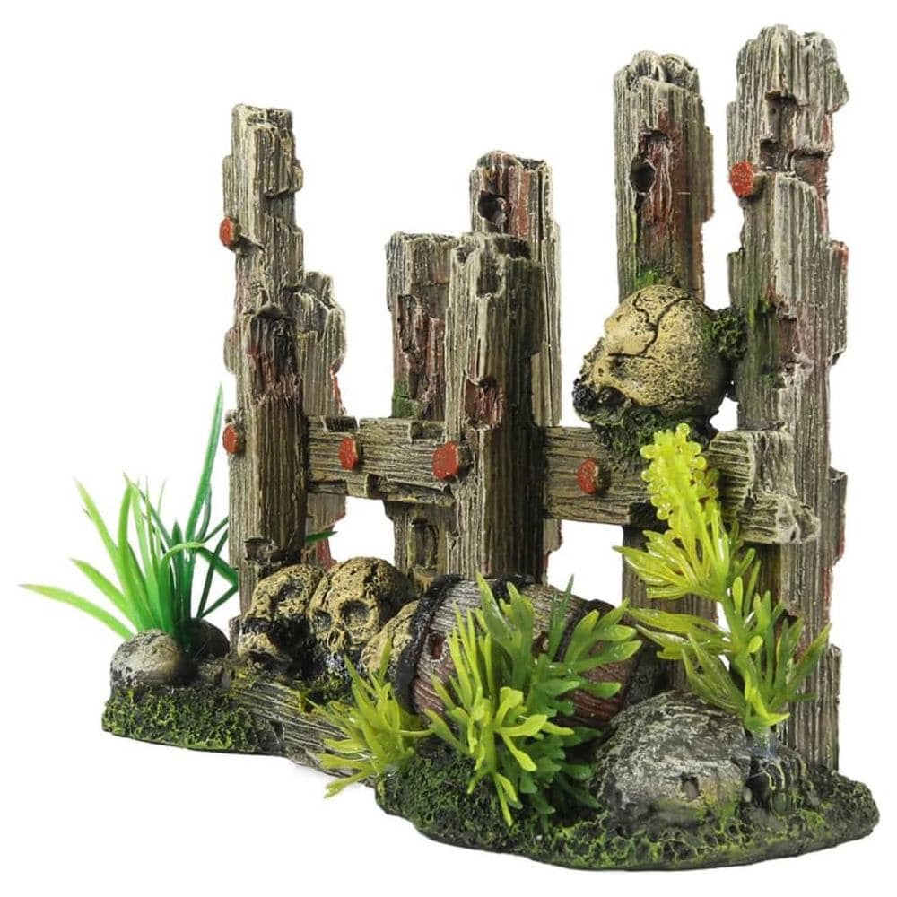 Recinzione Con Teschi 19,5x8x12,8 Cm In Poliresina - Foto 1