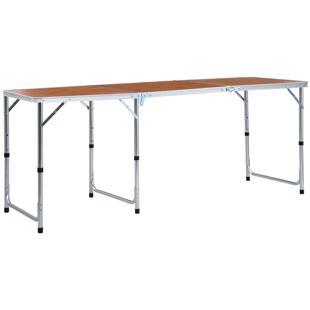 Tavolo Da Campeggio Pieghevole In Alluminio 180x60 Cm - Foto 1