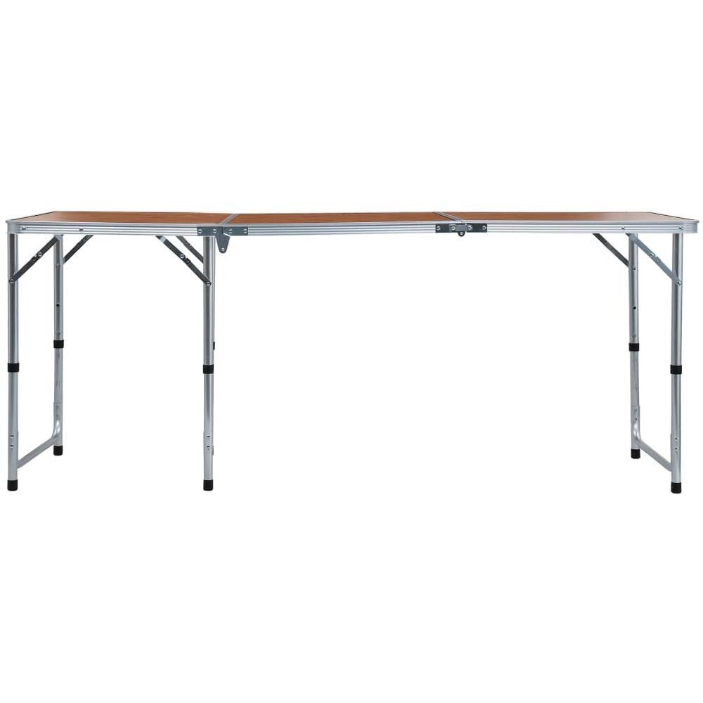 Tavolo Da Campeggio Pieghevole In Alluminio 180x60 Cm - Foto 3