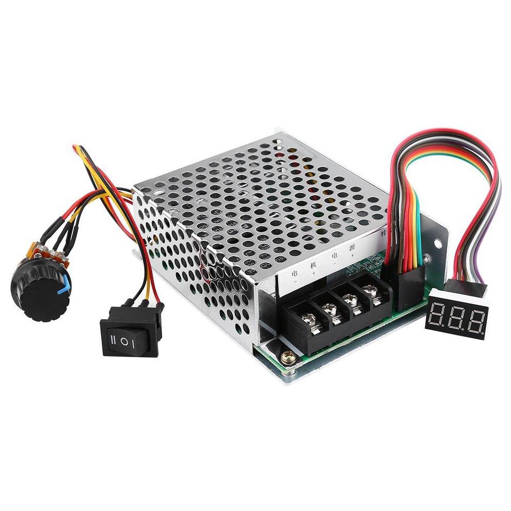 Dc Motore Regolatore Di Velocit Interruttore Dc10v-55v Pwm Reversibile Motor Controller Con Display Digitale - Foto 1