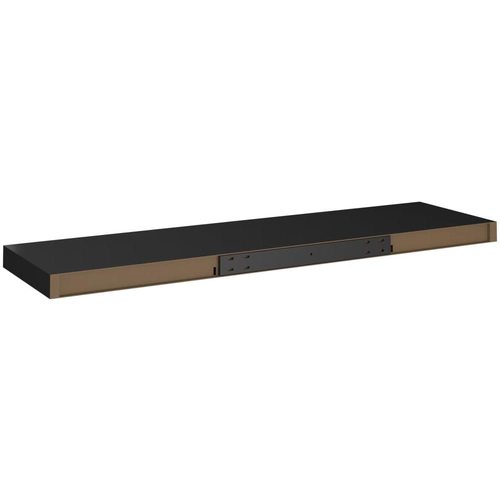 Scaffali A Parete 2 Pz Neri 90x23,5x3,8 Cm In Mdf - Foto 8