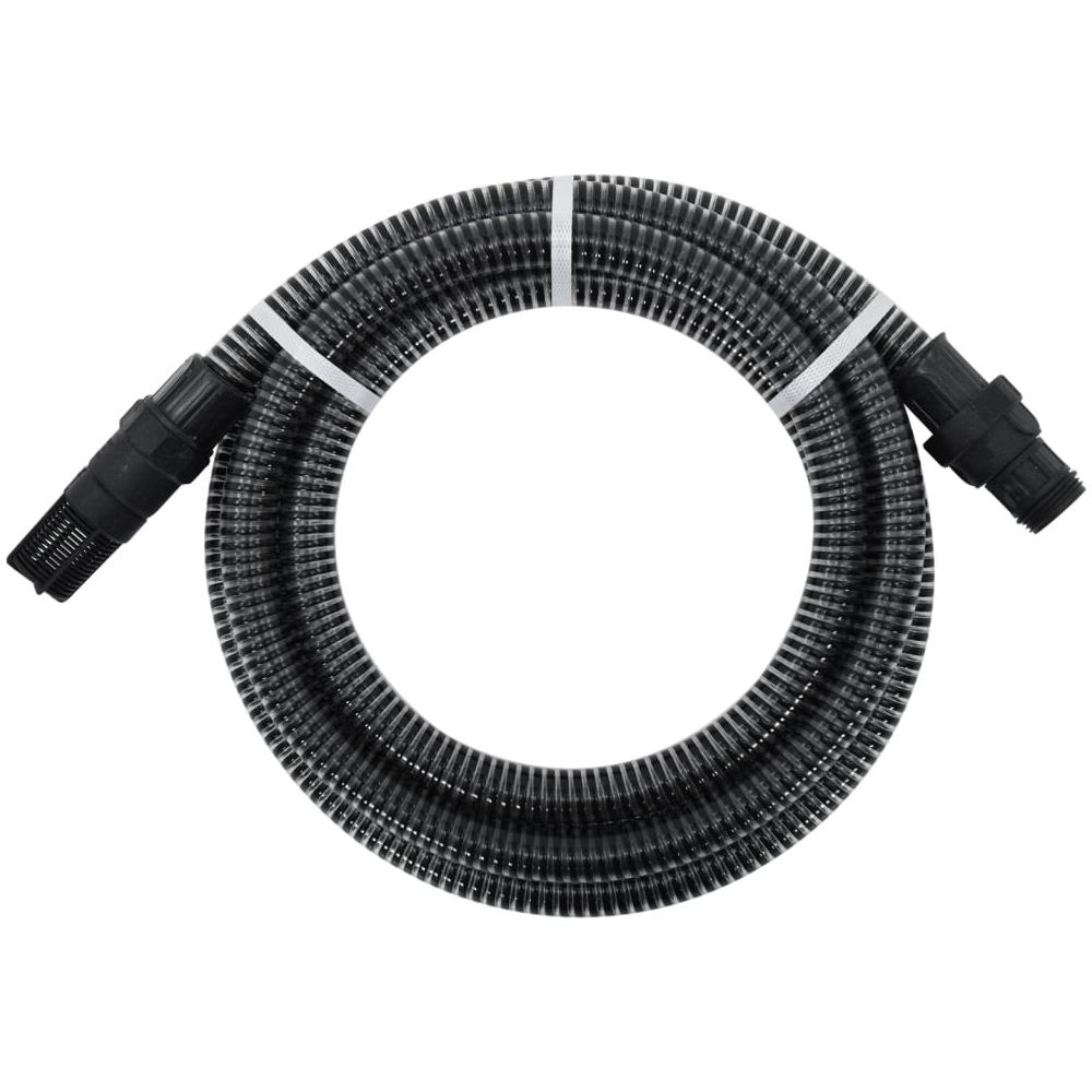 Tubo di Aspirazione con Connettori in PVC 4m 22 mm Nero - Foto 1