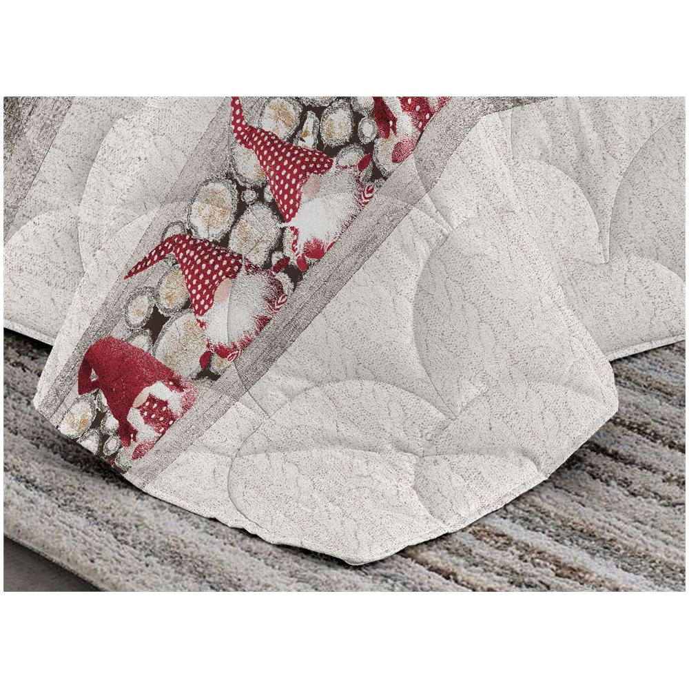 Trapunta Piumone Invernale Linea Pensieri Delicati Disegno Gnomi Matrimoniale Rosso - Foto 2