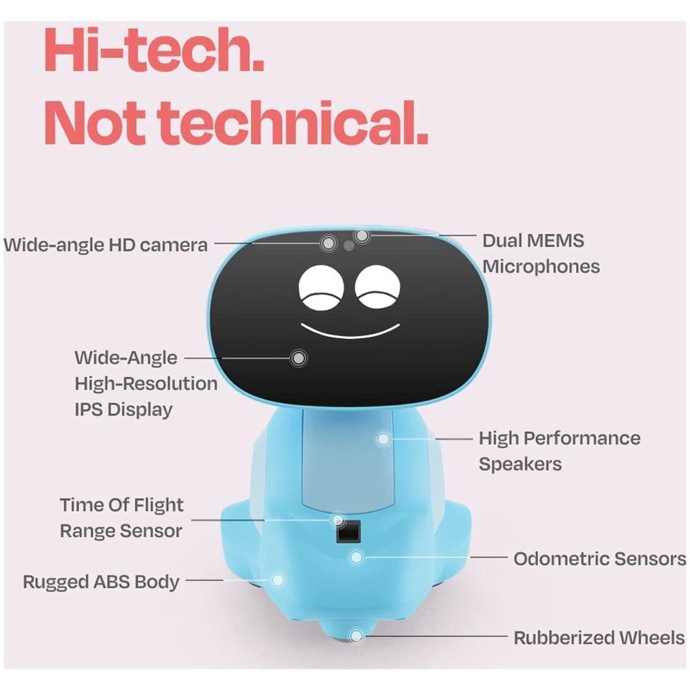 3: Robot Ai Per Bambini, Educazione Stem, Touch Screen, Fotocamera Grandangolare Hd, Blu - Foto 2