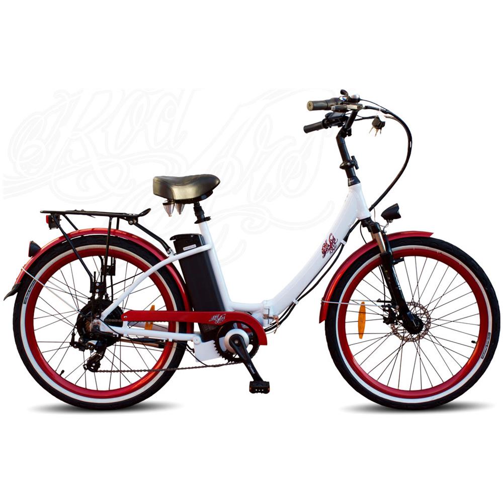 Cuore - Bianco - 250w / 20ah - Bicicletta Elettrica Urbana Pieghevole - City E-bike - Foto 1