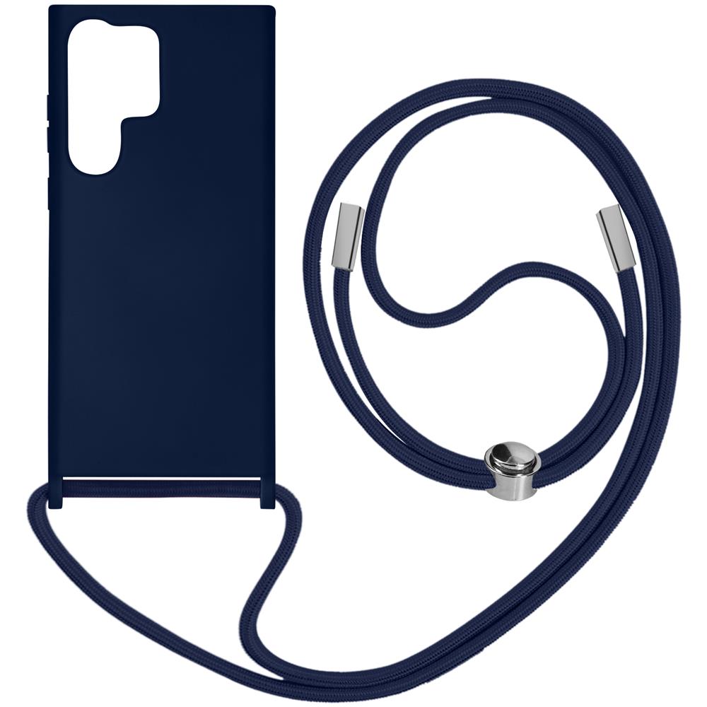 Cover Cordino Per Samsung Galaxy S23 Ultra Collana / Tracolla 80 Cm Blu - Foto 1