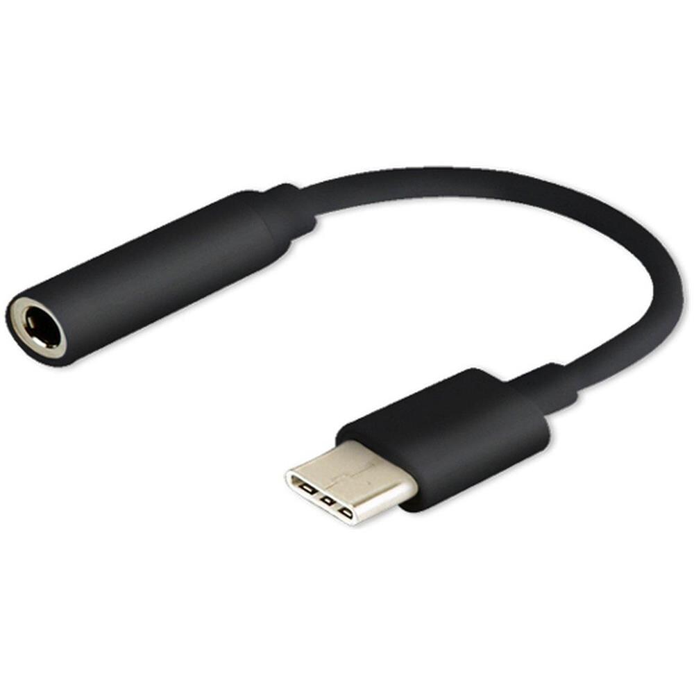 Usb Tipo 3.1 C (m) - Jack 3.5mm (f) Adattatore Audio Nero Ak-35/b - Foto 1