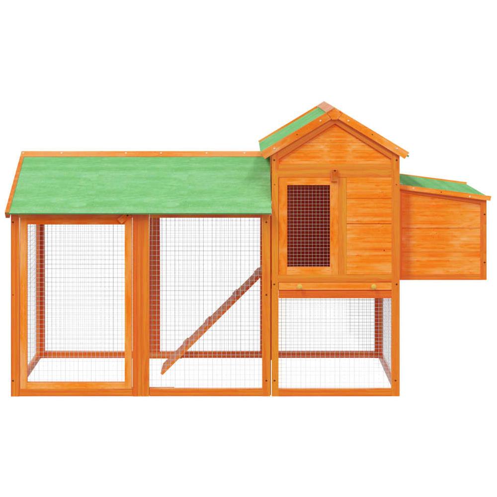 Pollaio Marrone 193x65x117 cm in Legno Massello di Pino - Foto 3