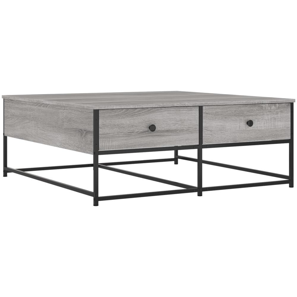 Tavolino Da Salotto Grigio Sonoma 100x99x40cm Legno Multistrato - Foto 2